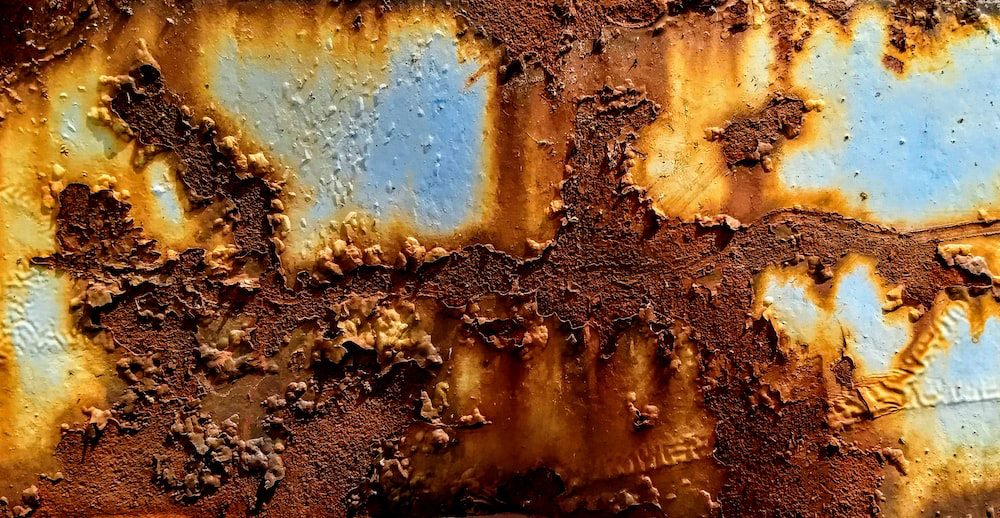 corrosion on a metal